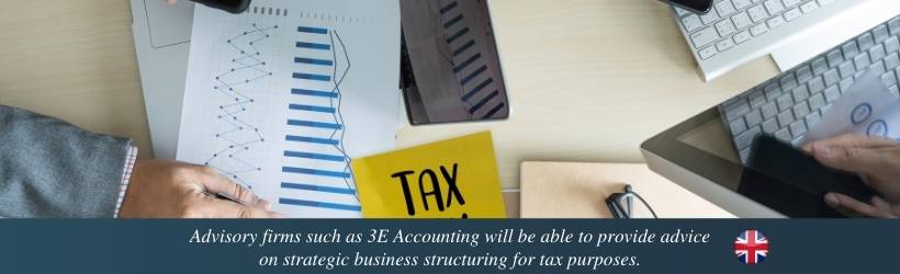 Advisory firms such as 3E Accounting will be able to provide advice on strategic business structuring for tax purposes.